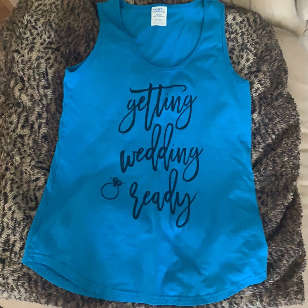Wedding Day getting ready tank size small